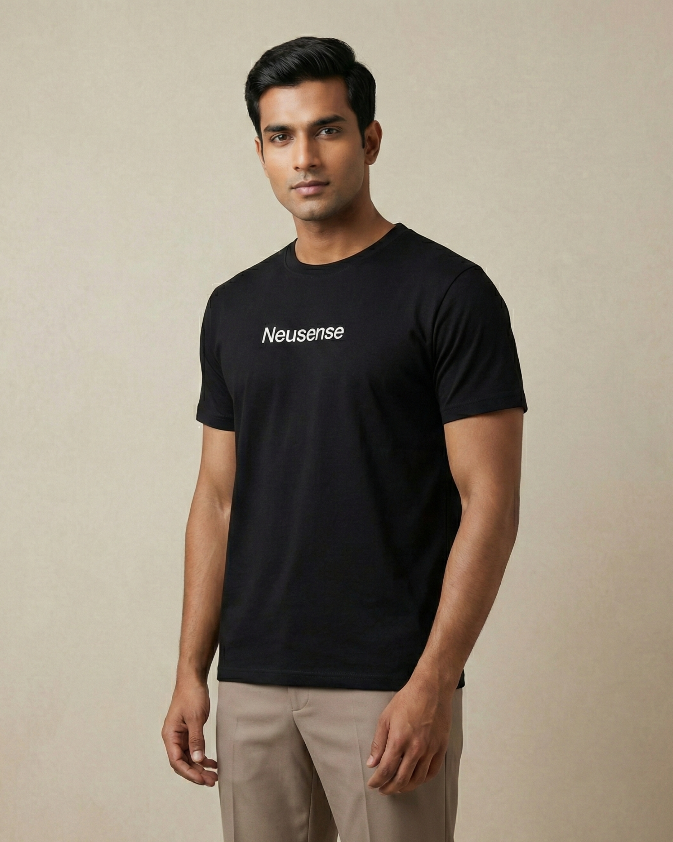 Neusense Signature Minimalist Tee – Black