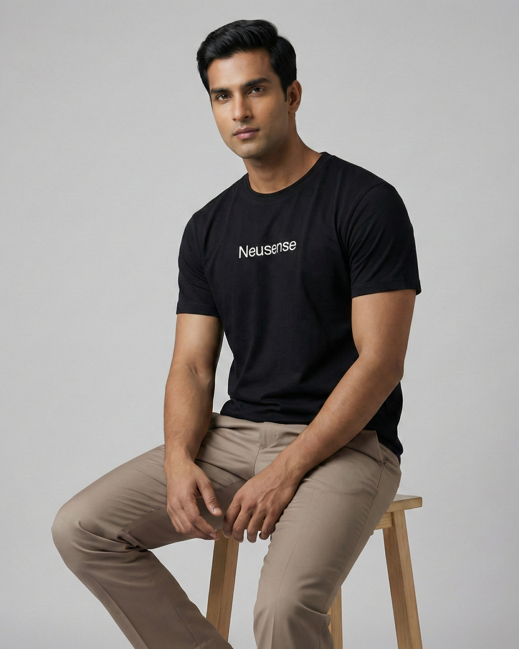 Neusense Signature Minimalist Tee – Black