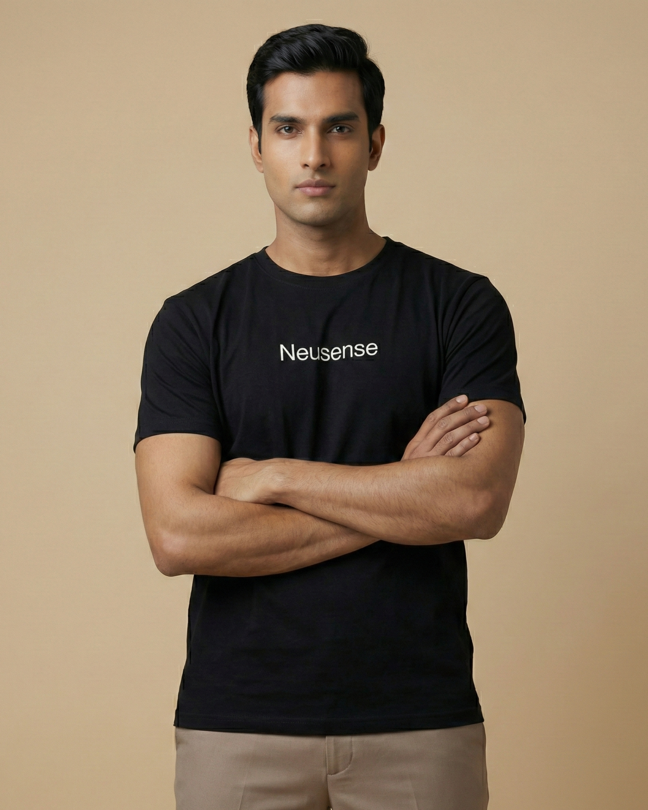 Neusense Signature Minimalist Tee – Black